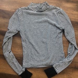 Urban Outfitters striped mock turtleneck XS